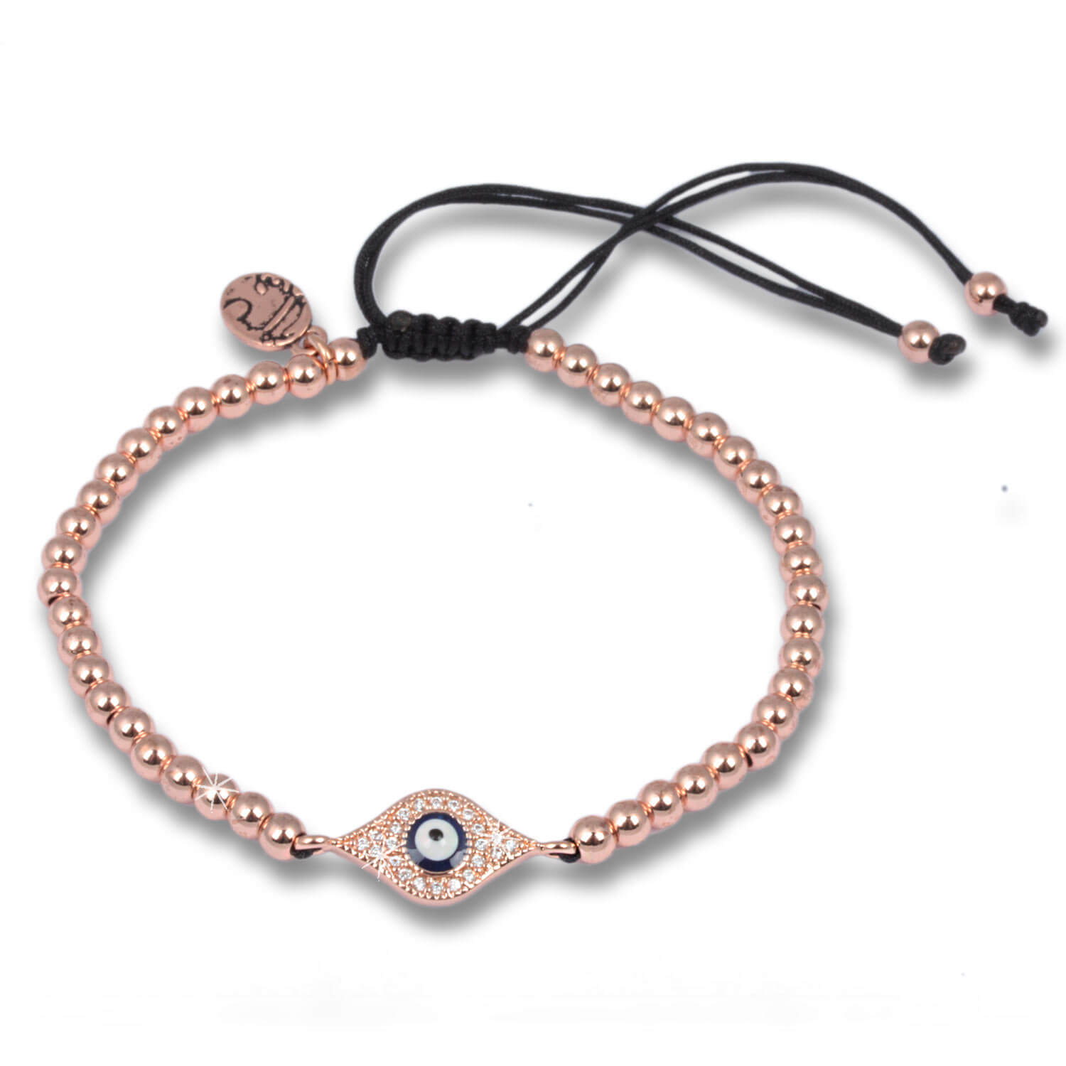 Rosègold - Evil Eye Schutzarmband mit Zirkonia