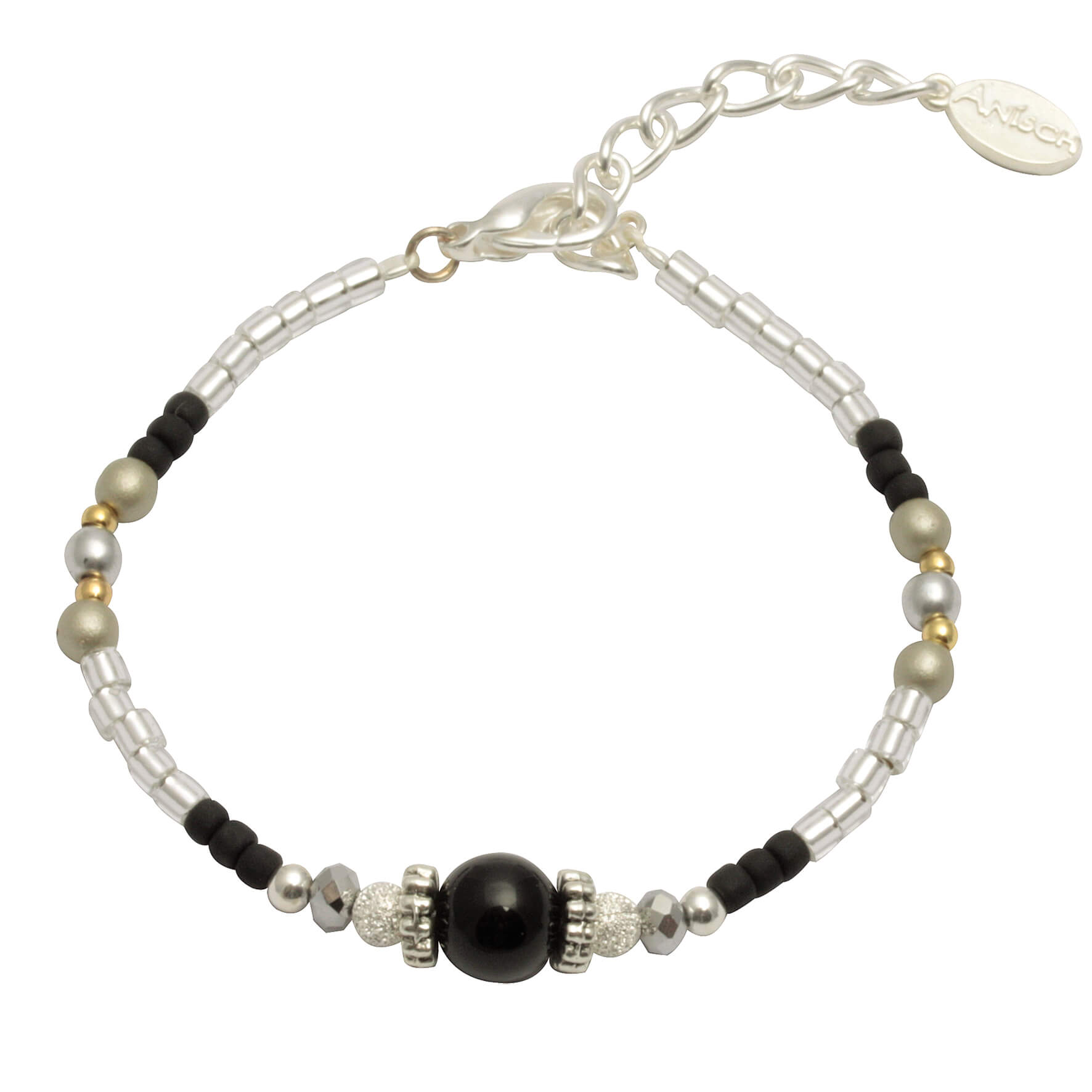 Crystal Dreams Perlenarmband mit Onyx