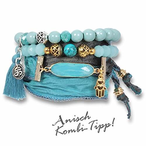 Serenity Blue - Blessing Armband aus indischen Saris