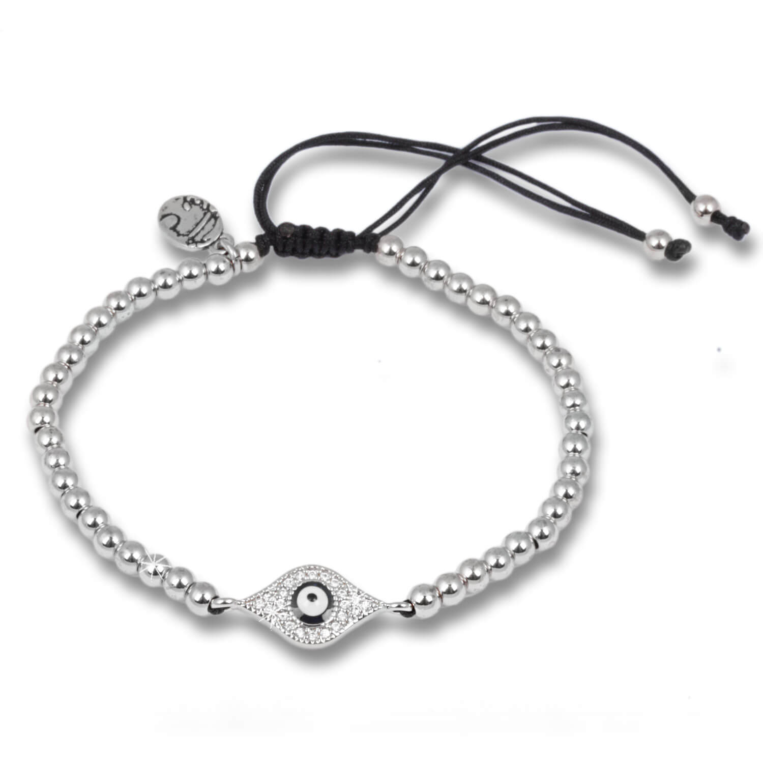 Silver - Evil Eye Schutzarmband mit Zirkonia