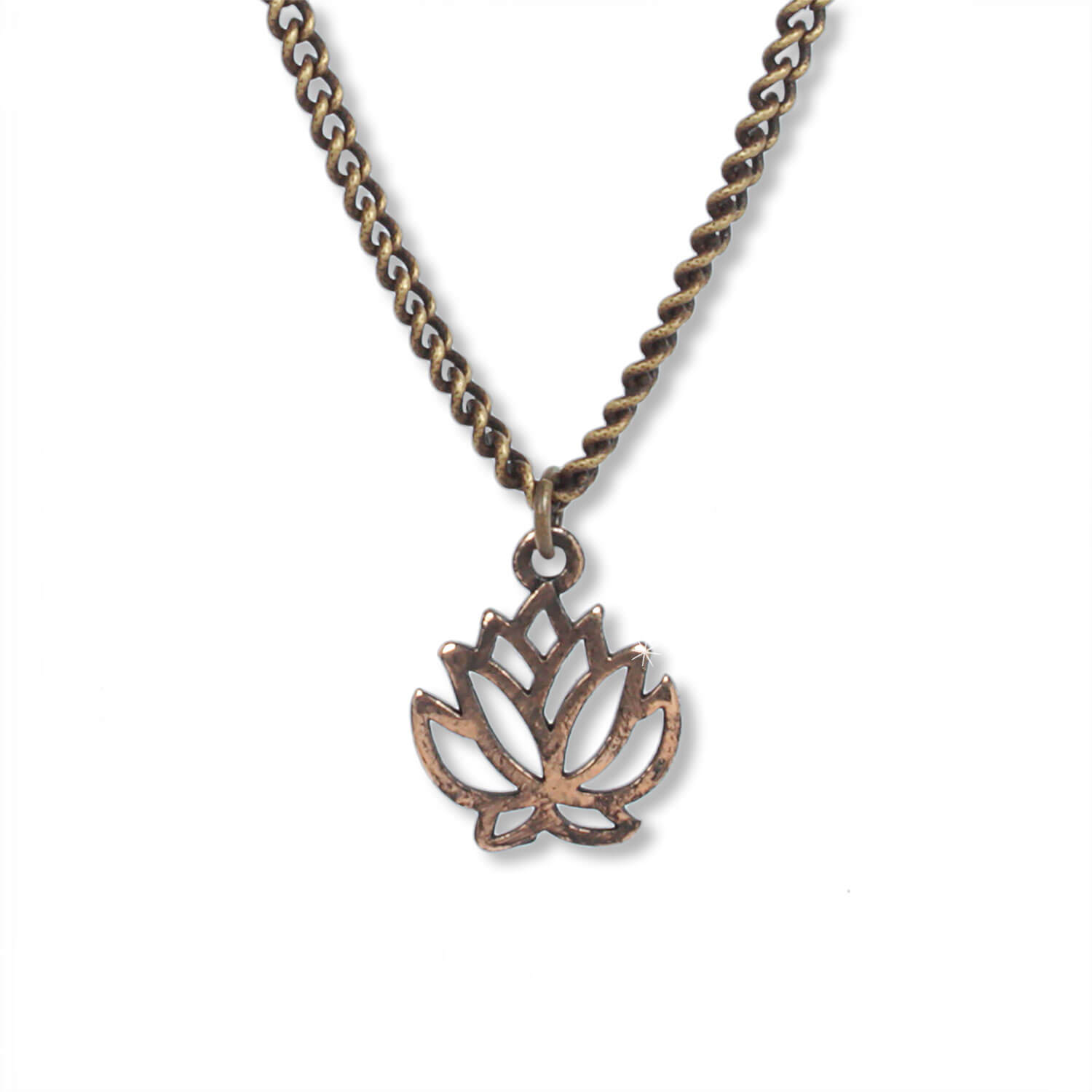 Antique Brass - Lotus Talisman Kette